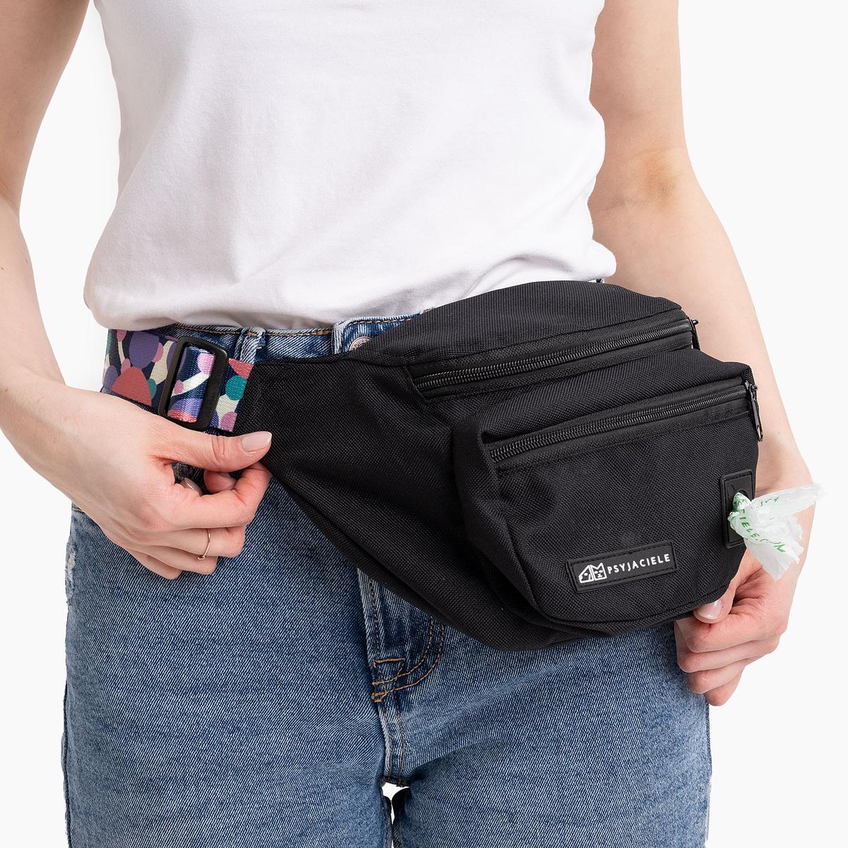 Balck fanny pack "Downward dog"